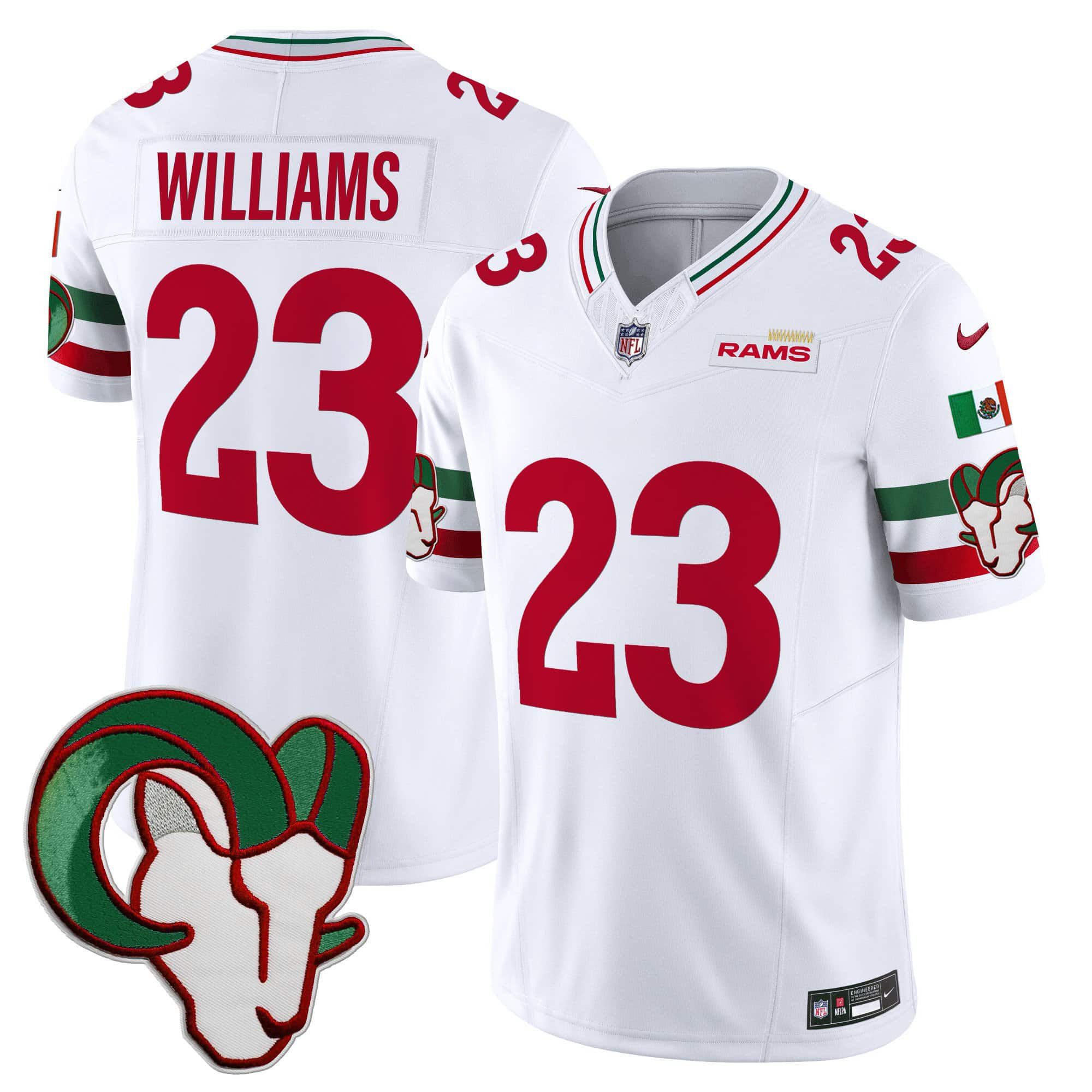 Men Los Angeles Rams #23 Williams White 2024 Nike Mexico Vapor Limited NFL Jersey->indianapolis colts->NFL Jersey